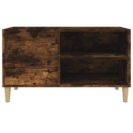 Stereobänk rökfärgad ek 84,5x38x48 cm konstruerat trä