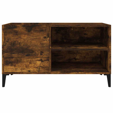 Stereobänk rökfärgad ek 84,5x38x48 cm konstruerat trä