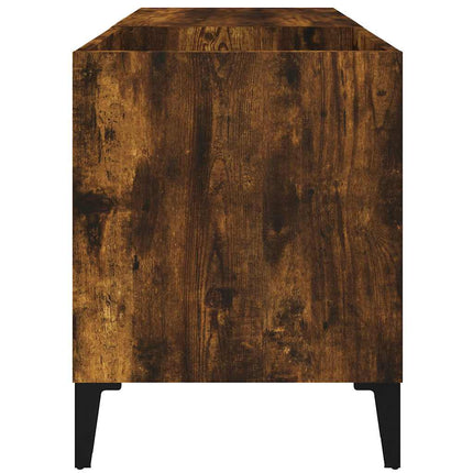 Stereobänk rökfärgad ek 84,5x38x48 cm konstruerat trä