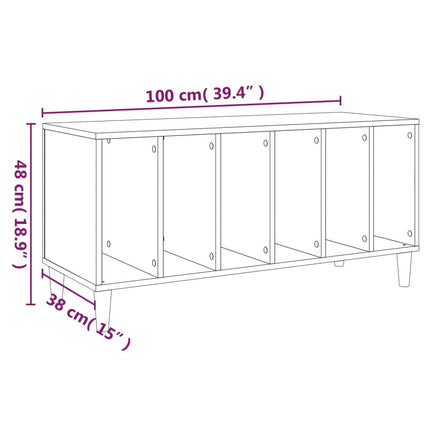 Stereobänk vit 100x38x48 cm konstruerat trä