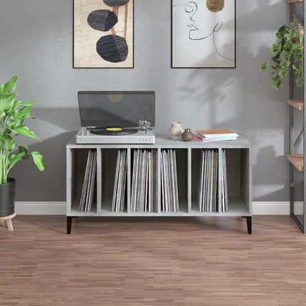 Stereobänk betonggrå 100x38x48 cm konstruerat trä