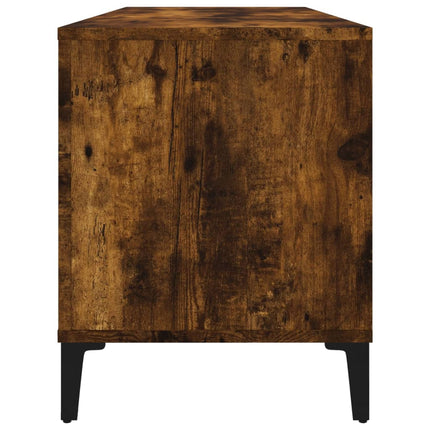 Stereobänk rökfärgad ek 100x38x48 cm konstruerat trä
