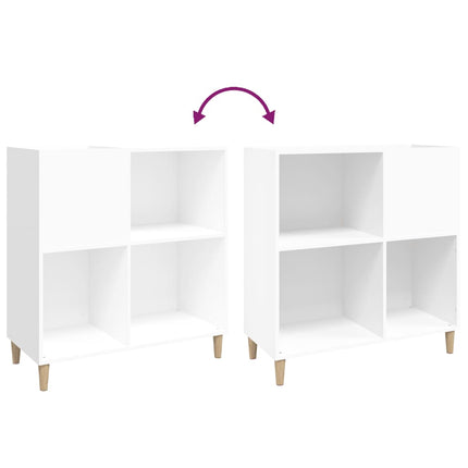 Stereobänk vit 84,5x38x89 cm konstruerat trä