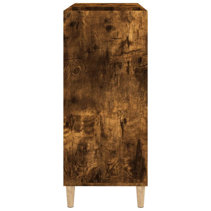 Stereobänk rökfärgad ek 84,5x38x89 cm konstruerat trä