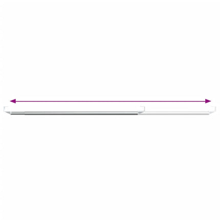Gardinskenor 2 st vit och silver 40-60 cm aluminium