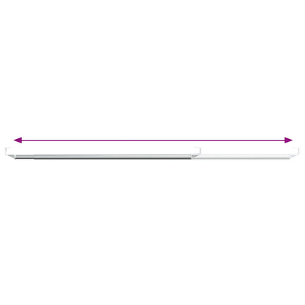 Gardinskenor 2 st vit och silver 60-105 cm aluminium