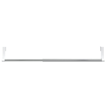 Gardinskenor 2 st vit och silver 40-60 cm aluminium