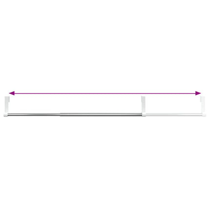 Gardinskenor 2 st vit och silver 40-60 cm aluminium