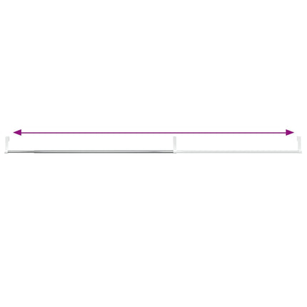 Gardinskenor 2 st vit och silver 60-105 cm aluminium