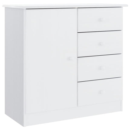 Vitrinskåp ALTA vit 77x35x165 cm massiv furu
