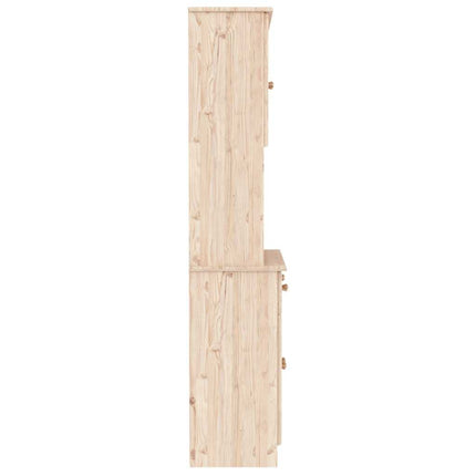 Vitrinskåp ALTA 77x35x165 cm massiv furu