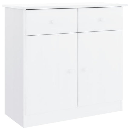 Vitrinskåp ALTA vit 77x35x165 cm massiv furu