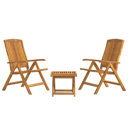 Loungegrupp 3 delar massiv teak