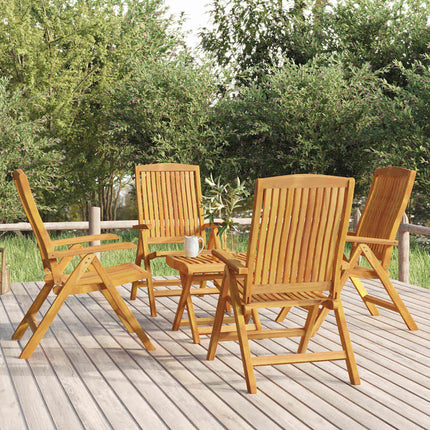Loungegrupp för trädgården 5 delar massiv teak