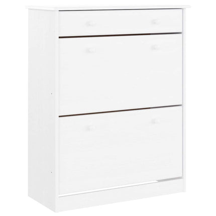 Skoskåp ALTA vit 77x35x96 cm massiv furu