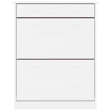 Skoskåp ALTA vit 77x35x96 cm massiv furu