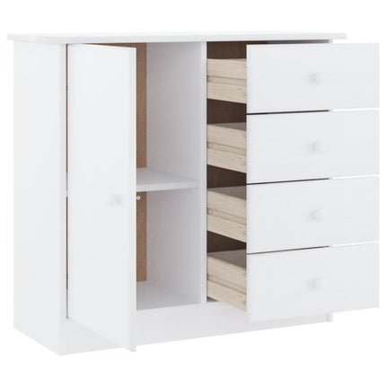 Skänk ALTA vit 77x35x73 cm massiv furu