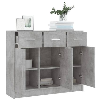 Skänk betonggrå 91x28x75 cm konstruerat trä