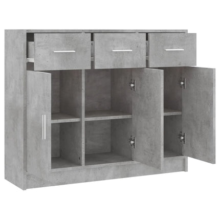 Skänk betonggrå 91x28x75 cm konstruerat trä