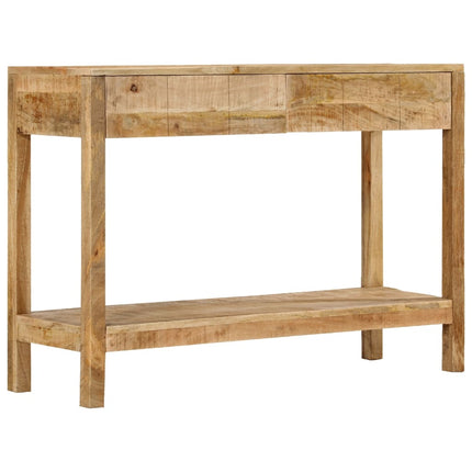 Avlastningsbord med 2 lådor 110x35x75 cm massivt mangoträ