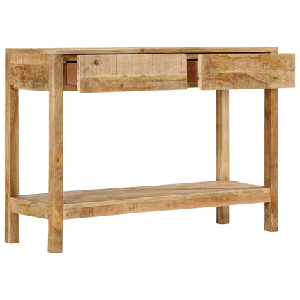 Avlastningsbord med 2 lådor 110x35x75 cm massivt mangoträ