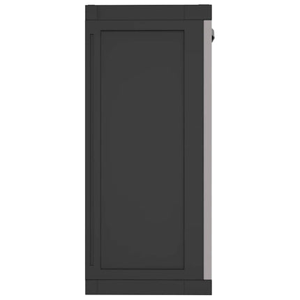 Förvaringsskåp för trädgården grå och svart 97x37x85 cm PP