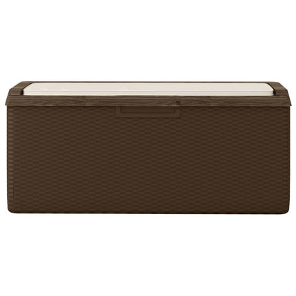 Dnybox med sittdyna brun 350 l PP