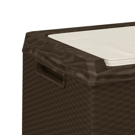 Dnybox med sittdyna brun 350 l PP