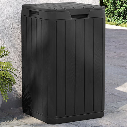 Soptunna för utomhusbruk antracit 38x38x65 cm PP
