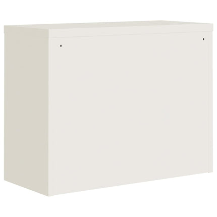 Dokumentskåp vit 90x40x70 cm stål