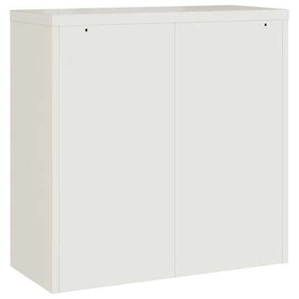 Dokumentskåp vit 90x40x90 cm stål