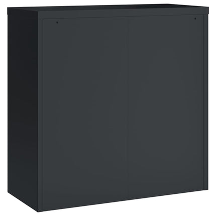 Dokumentskåp antracit 90x40x90 cm stål