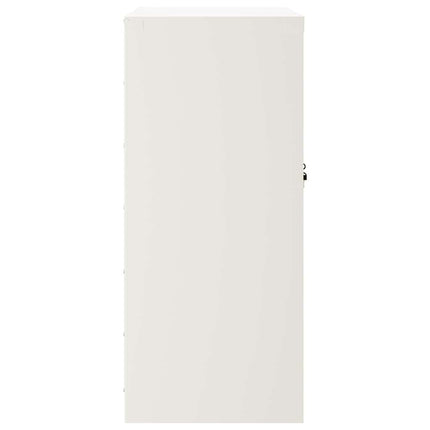 Dokumentskåp vit 79x40x90 cm stål
