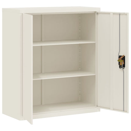 Dokumentskåp vit 90x40x105 cm stål