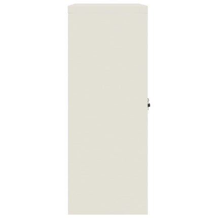 Dokumentskåp vit 90x40x105 cm stål