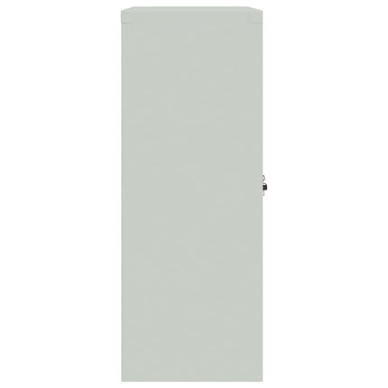 Dokumentskåp ljusgrå 90x40x105 cm stål