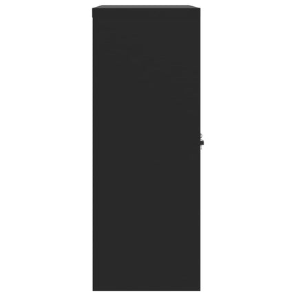 Dokumentskåp svart 90x40x105 cm stål
