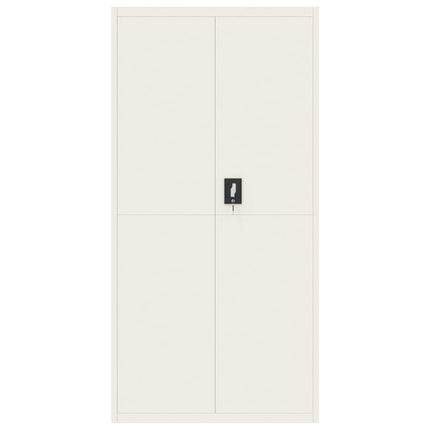 Förvaringsskåp vit 90x40x180 cm stål