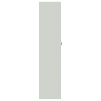 Förvaringsskåp ljusgrå 90x40x180 cm stål