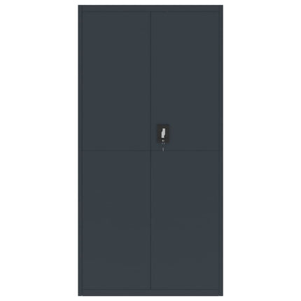 Förvaringsskåp antracit 90x40x180 cm stål