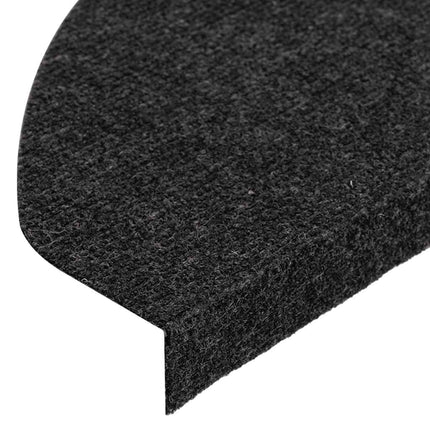 Trappstegsmattor självhäftande 10 st svart 65x22,5x3,5 cm