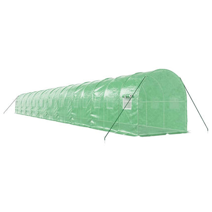 Växthus med stålram grön 40 m² 20x2x2 m
