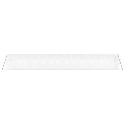 Växthus med stålram vit 28 m² 14x2x2 m