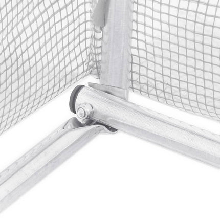 Växthus med stålram vit 48m² 24x2x2 m