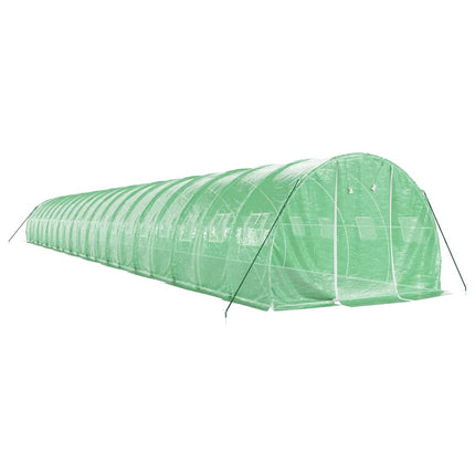 Växthus med stålram grön 60 m² 20x3x2 m