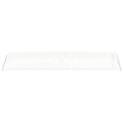 Växthus med stålram vit 36 m² 12x3x2 m