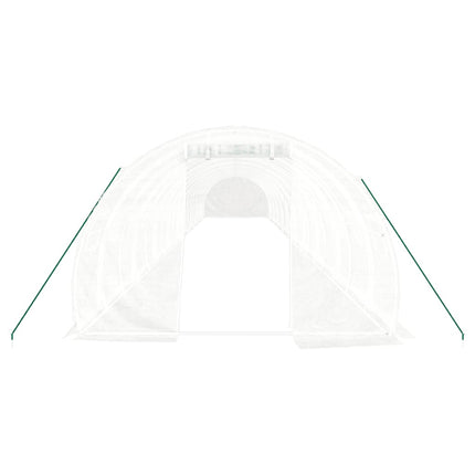Växthus med stålram vit 60 m² 20x3x2 m