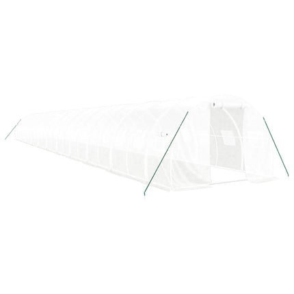Växthus med stålram vit 66 m² 22x3x2 m