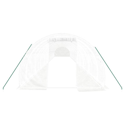 Växthus med stålram vit 66 m² 22x3x2 m