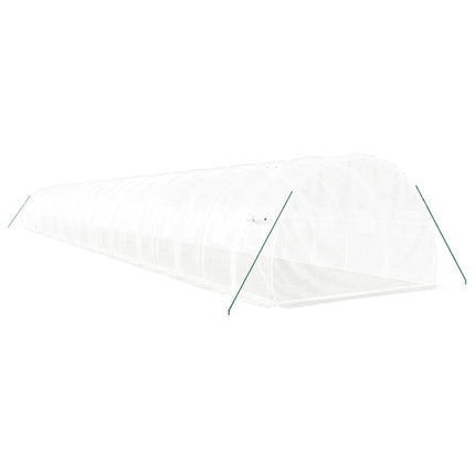 Växthus med stålram vit 66 m² 22x3x2 m